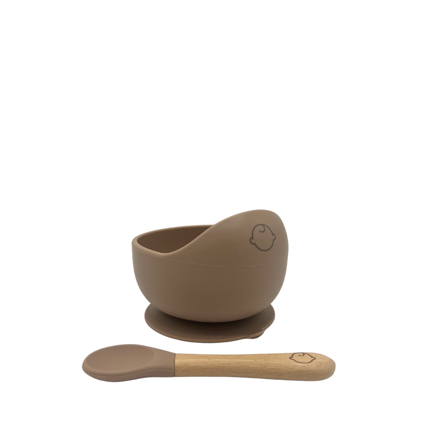 Baby Silikon Geschirr-Set "Little" 2-Teilig khaki